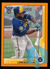 2021 Topps Big League Orange Parallel #196 Lorenzo Cain Brewers